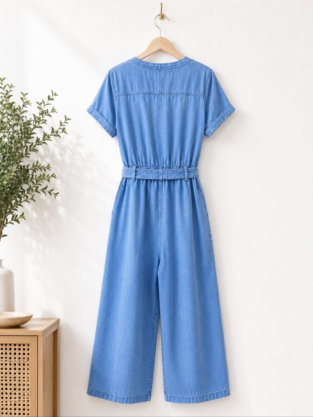 Abercrombie & Fitch | Blue Lyocell Jumpsuit |  Size Medium - Picture 6 of 7